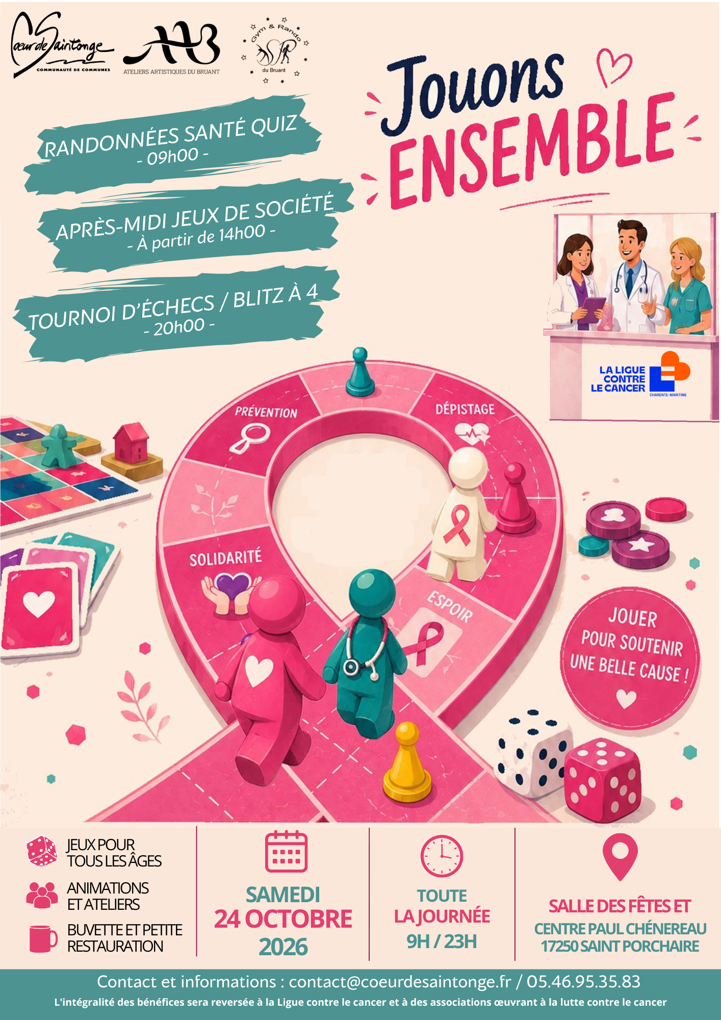 Octobre Rose, randos et jeux de société