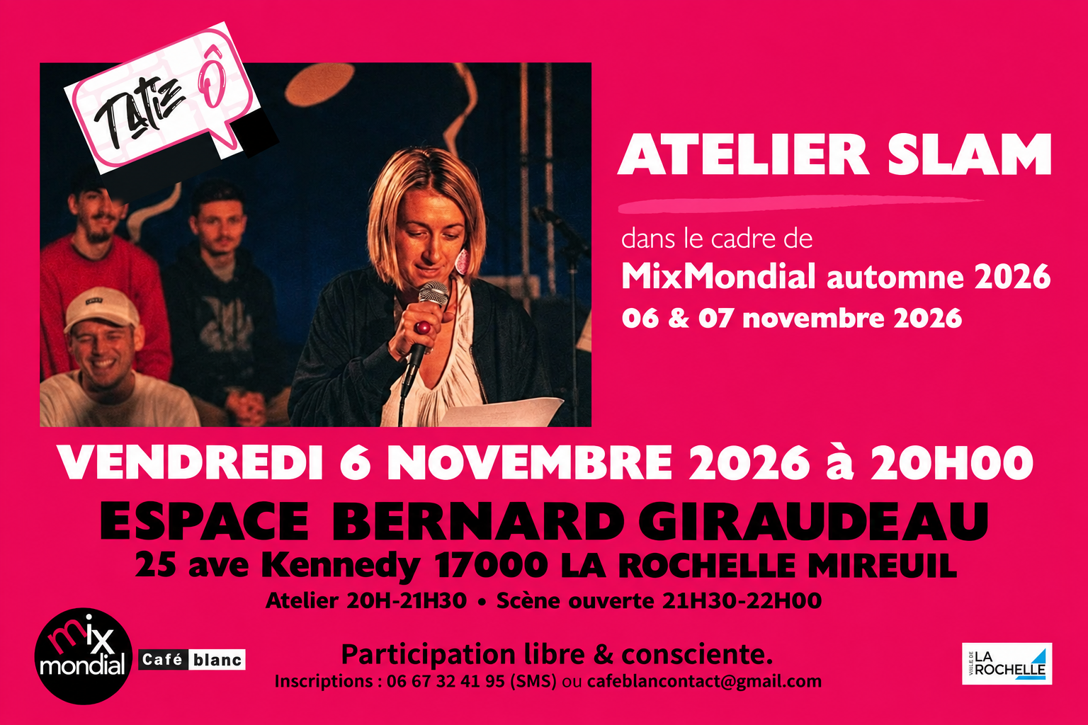 Tatie Ô _Atelier SLAM – Scène ouverte